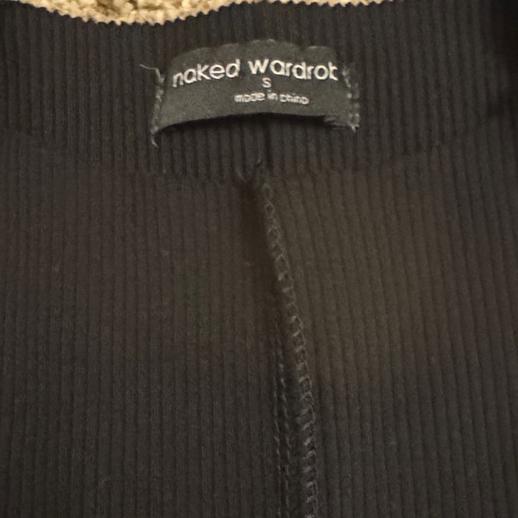 Naked Wardrobe Black Sleeveless Ribbed Bodysuit - Picture 3 of 5